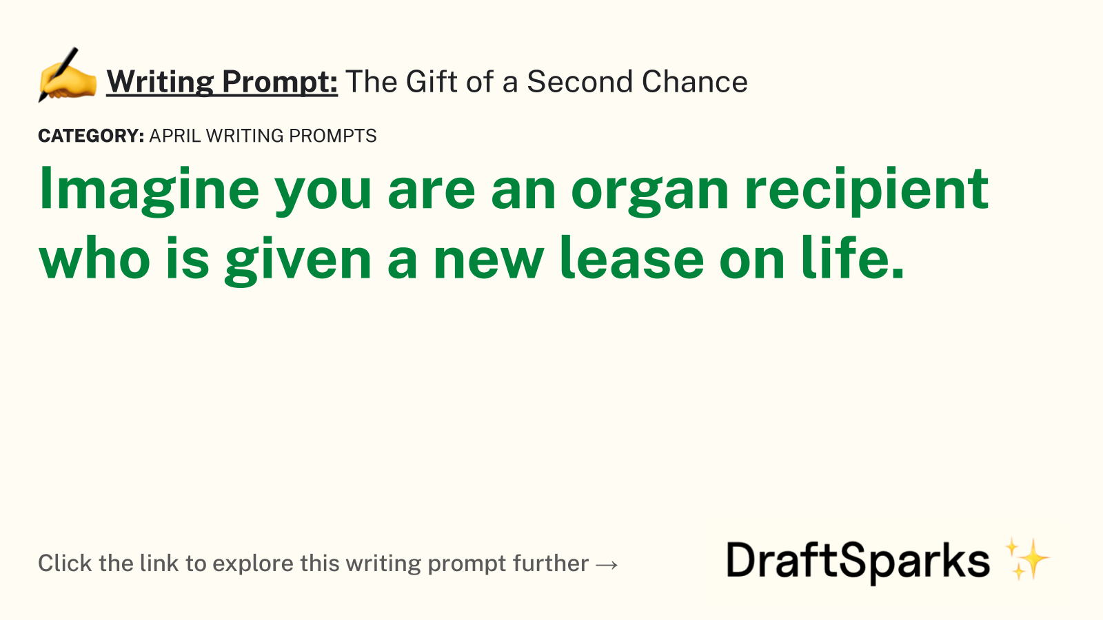 The Gift of a Second Chance
