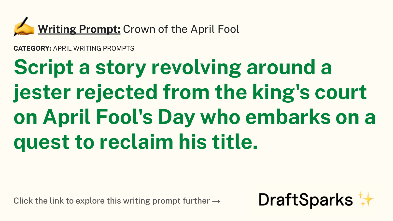 Crown of the April Fool