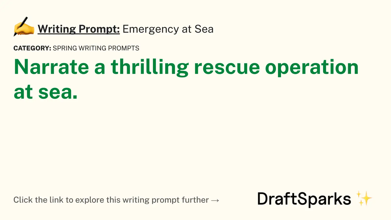 Emergency at Sea