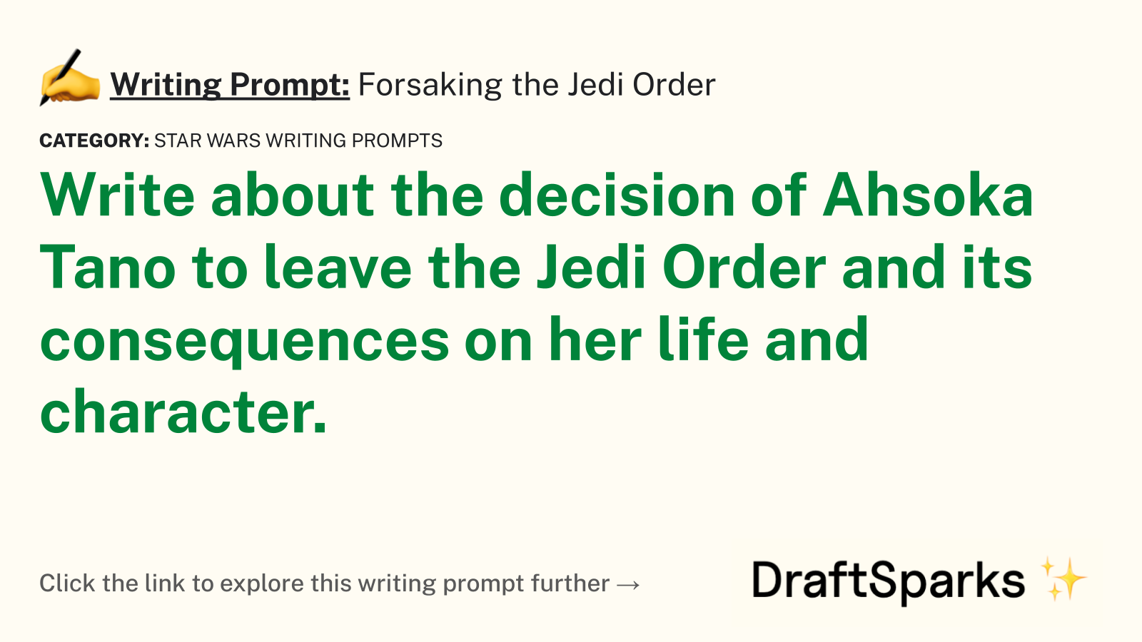 Forsaking the Jedi Order