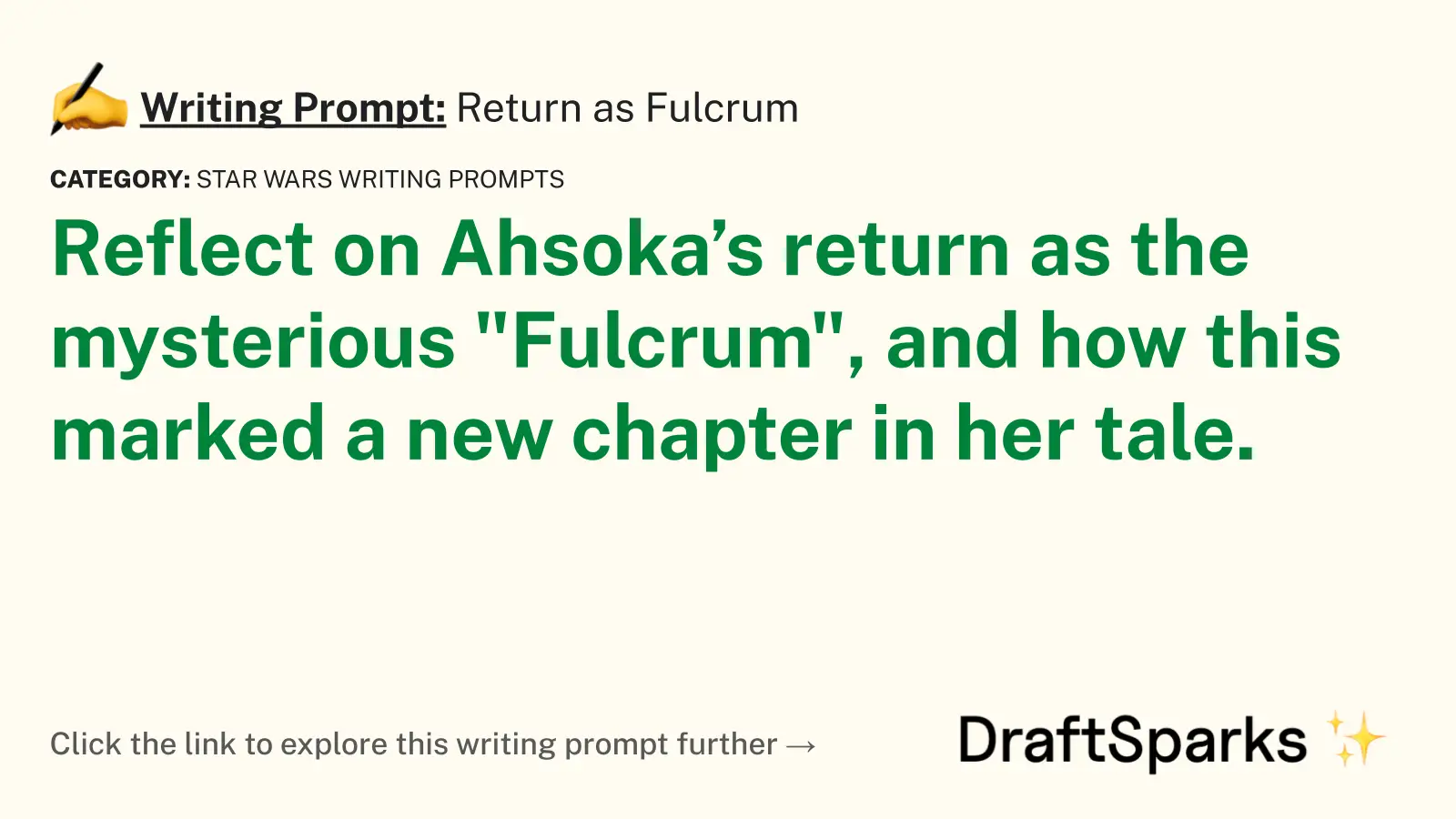 Return as Fulcrum