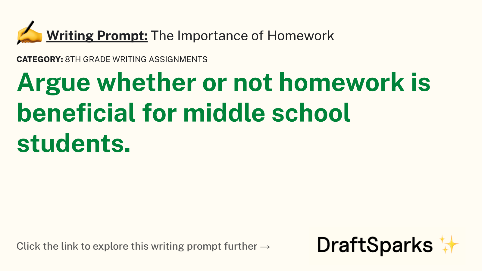 The Importance of Homework