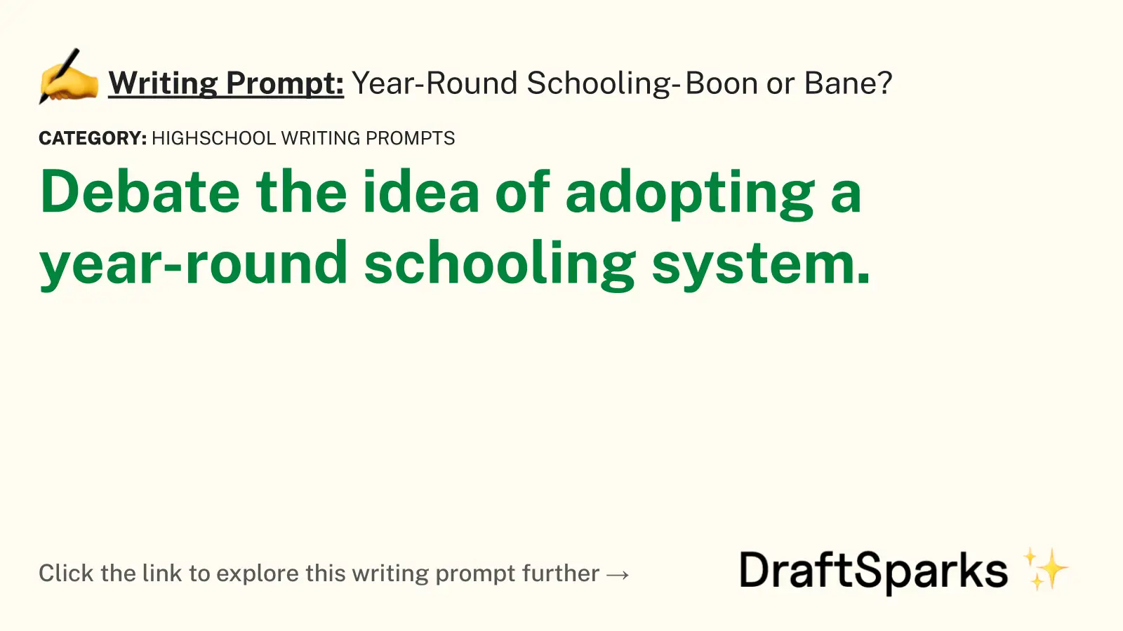 Year-Round Schooling- Boon or Bane?