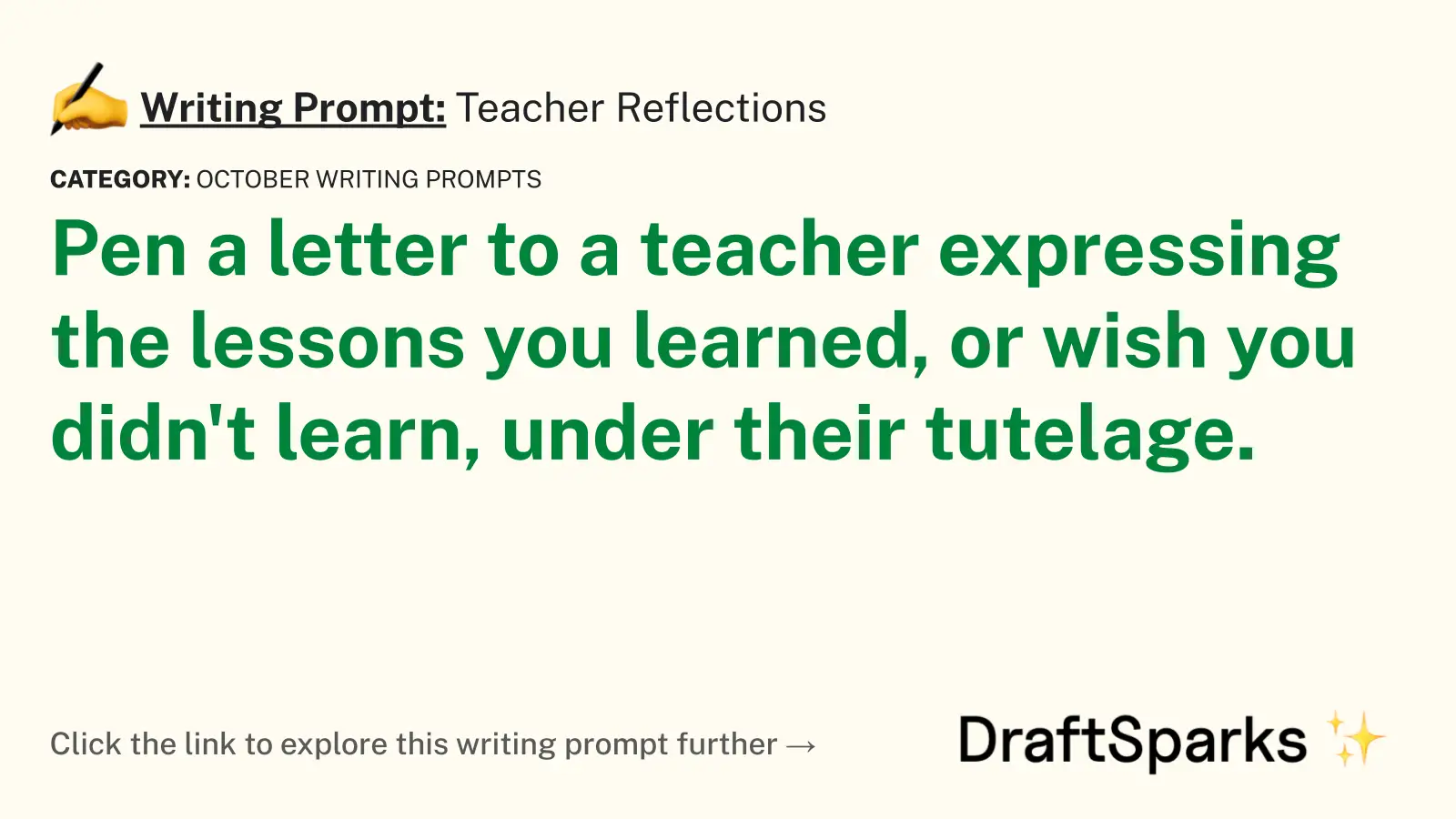 Teacher Reflections