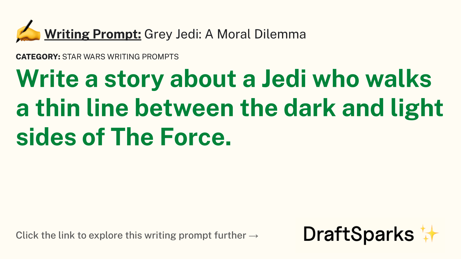 Grey Jedi: A Moral Dilemma