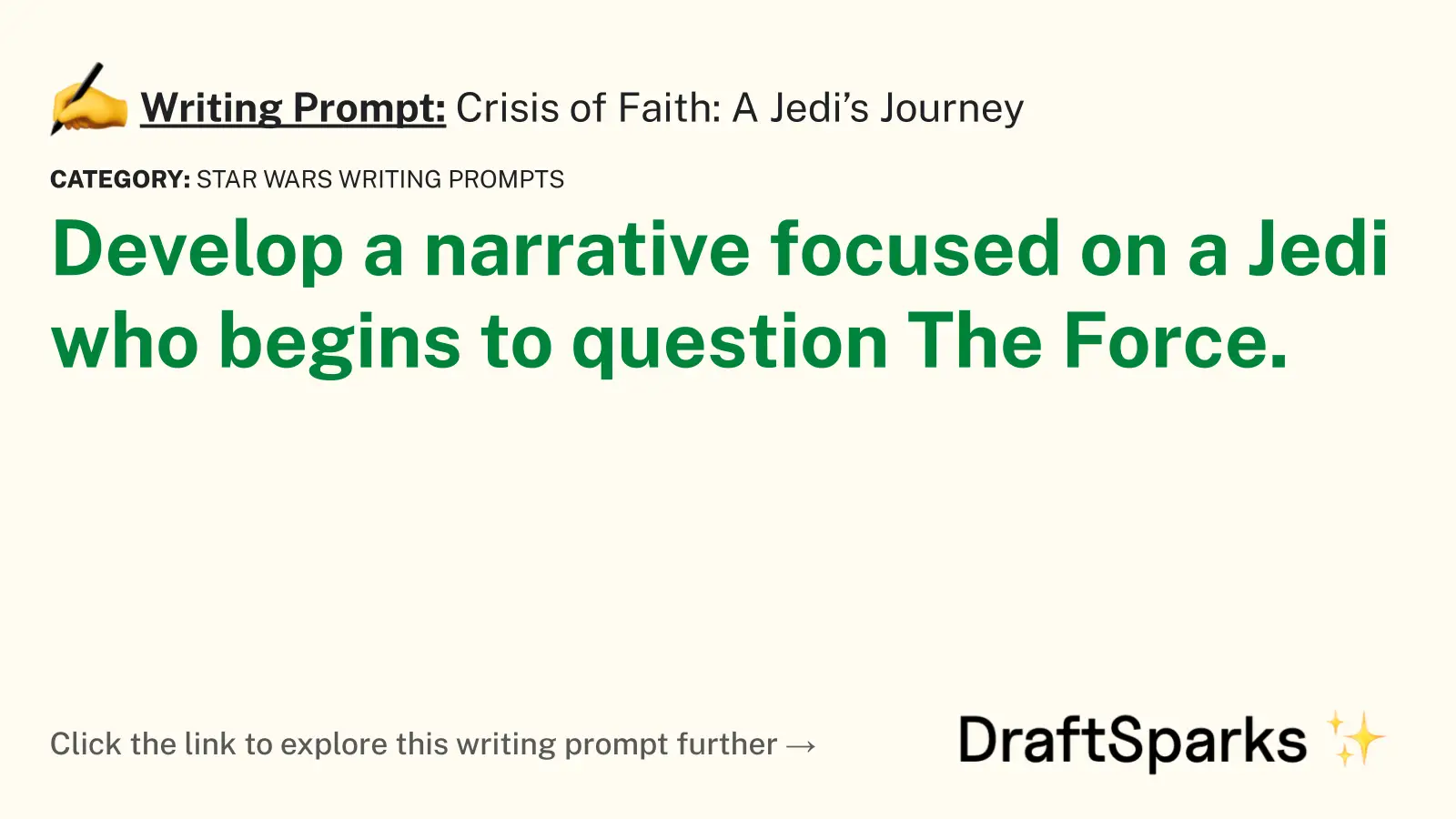 Crisis of Faith: A Jedi’s Journey