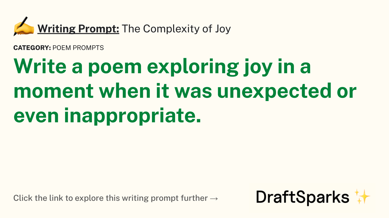 The Complexity of Joy