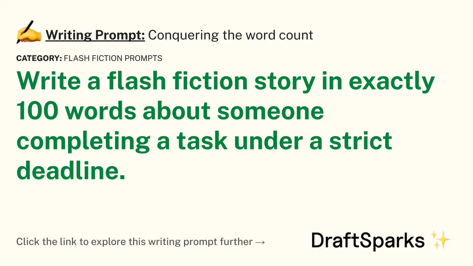 Conquering the word count