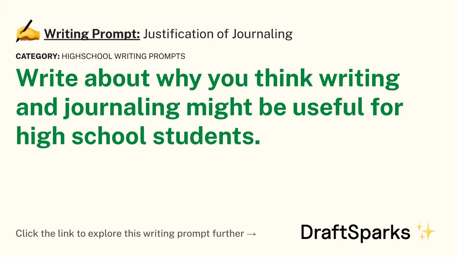 Justification of Journaling