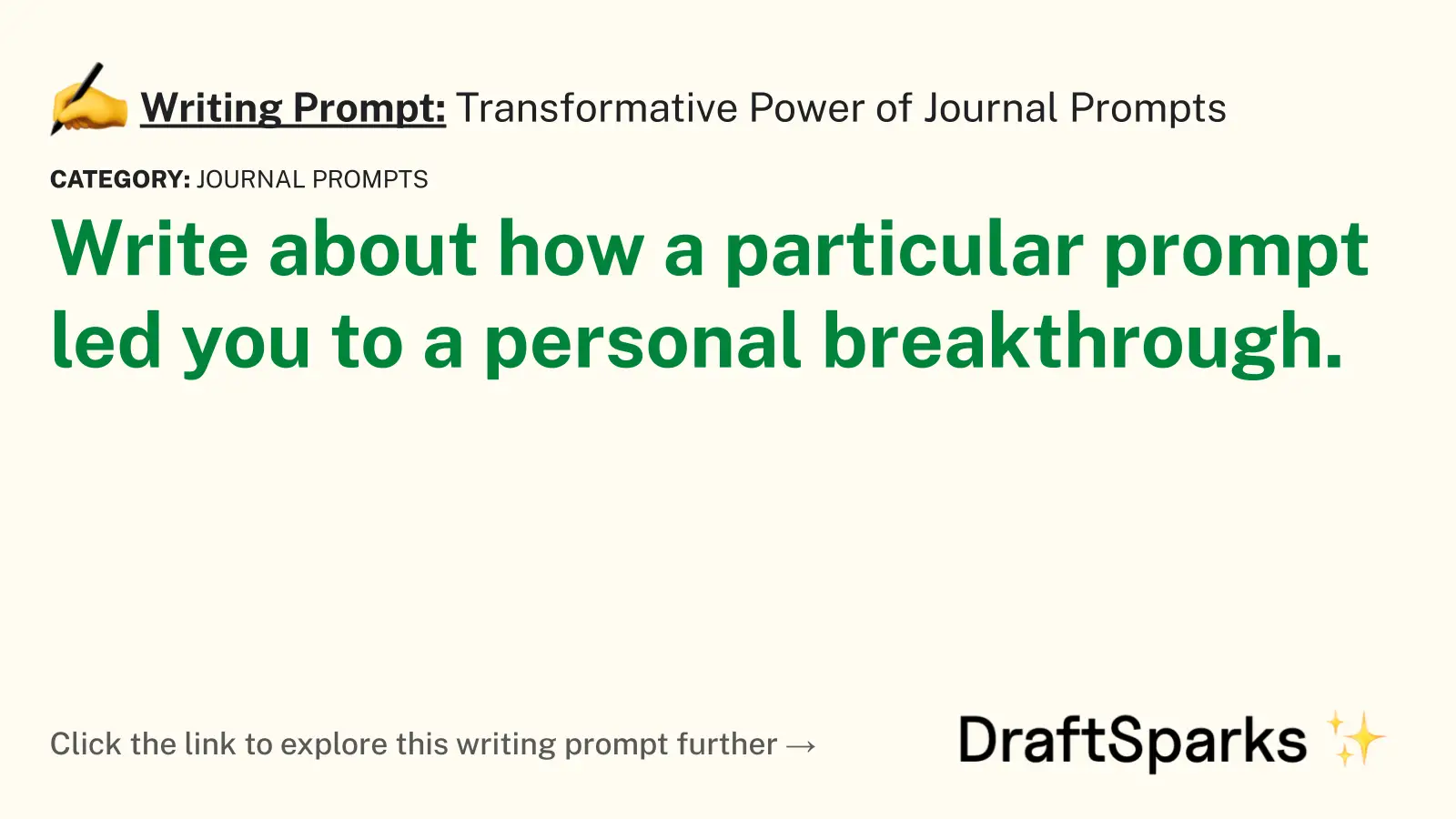 Transformative Power of Journal Prompts