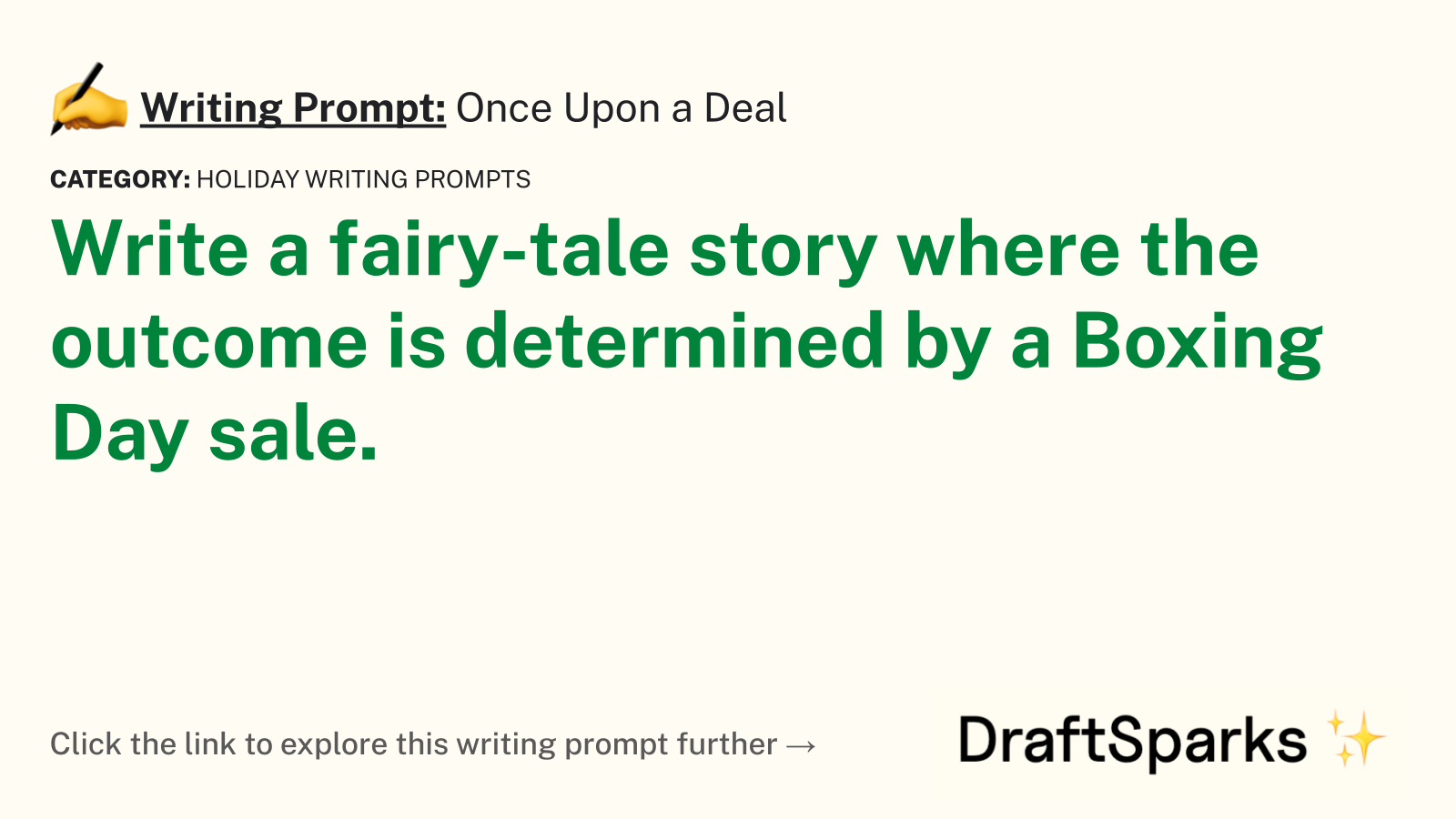 Once Upon a Deal