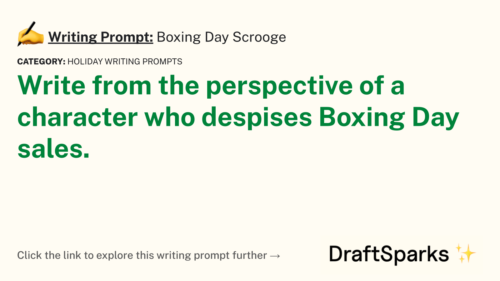 Boxing Day Scrooge
