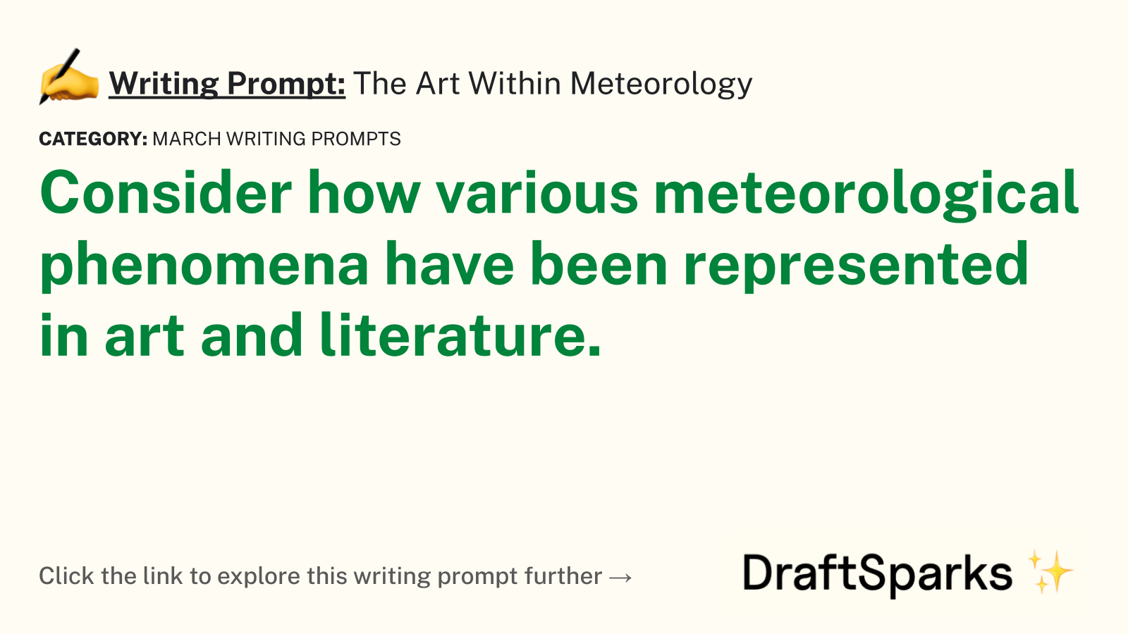 The Art Within Meteorology