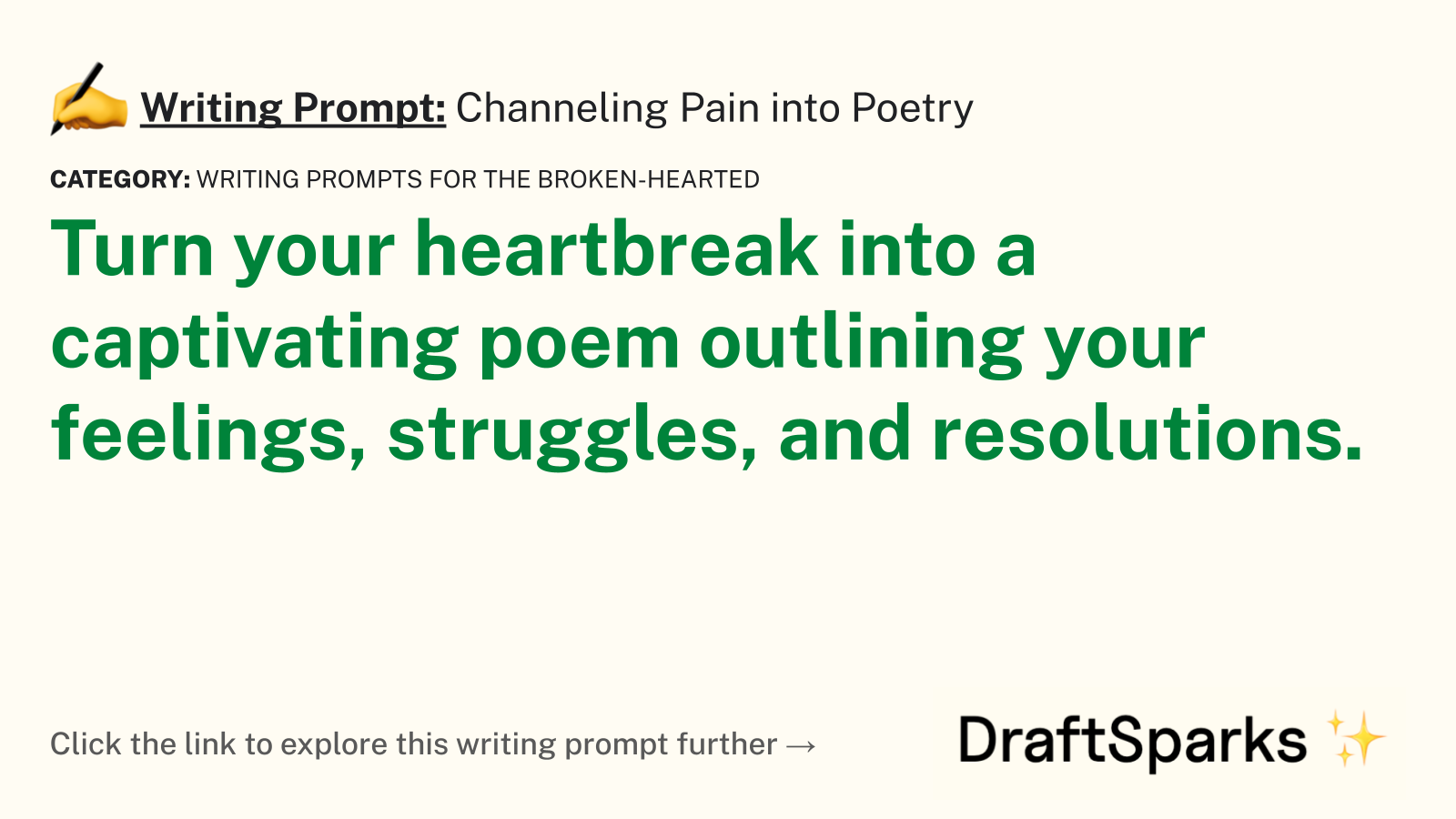 Channeling Pain into Poetry