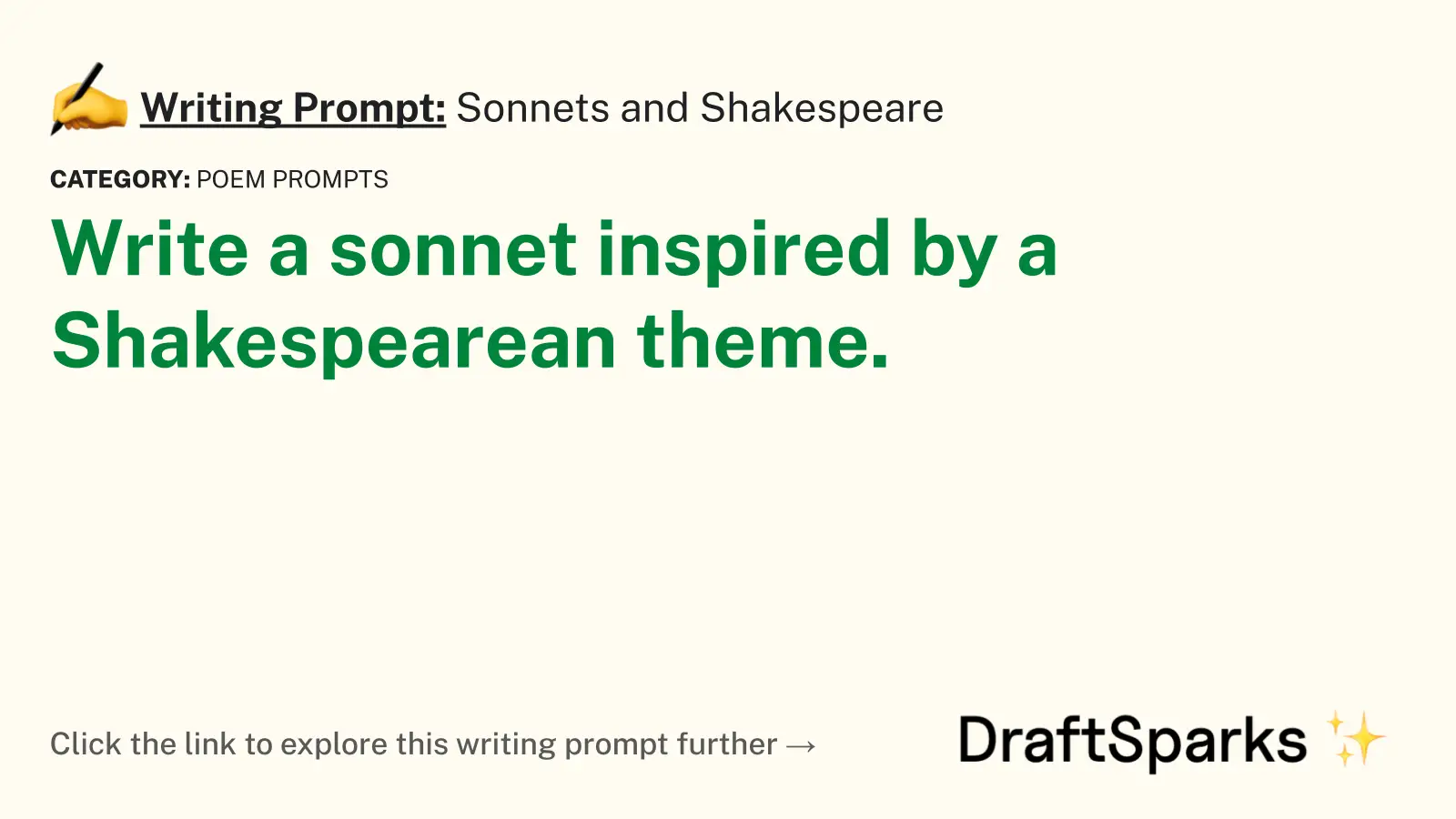 Sonnets and Shakespeare