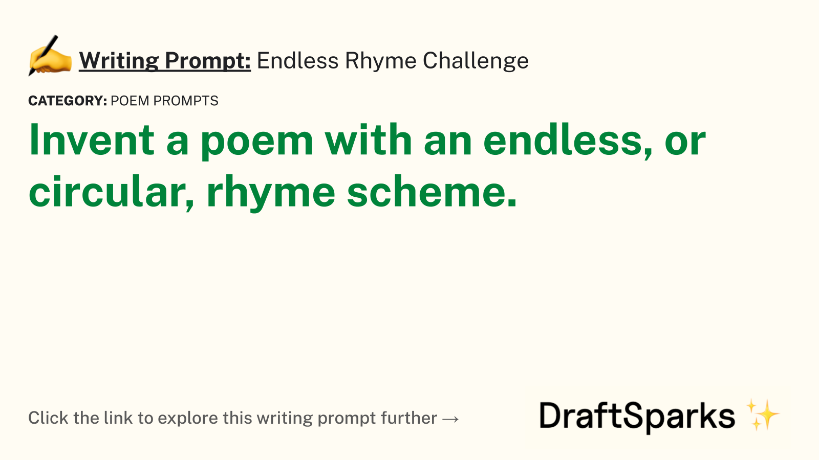 Endless Rhyme Challenge