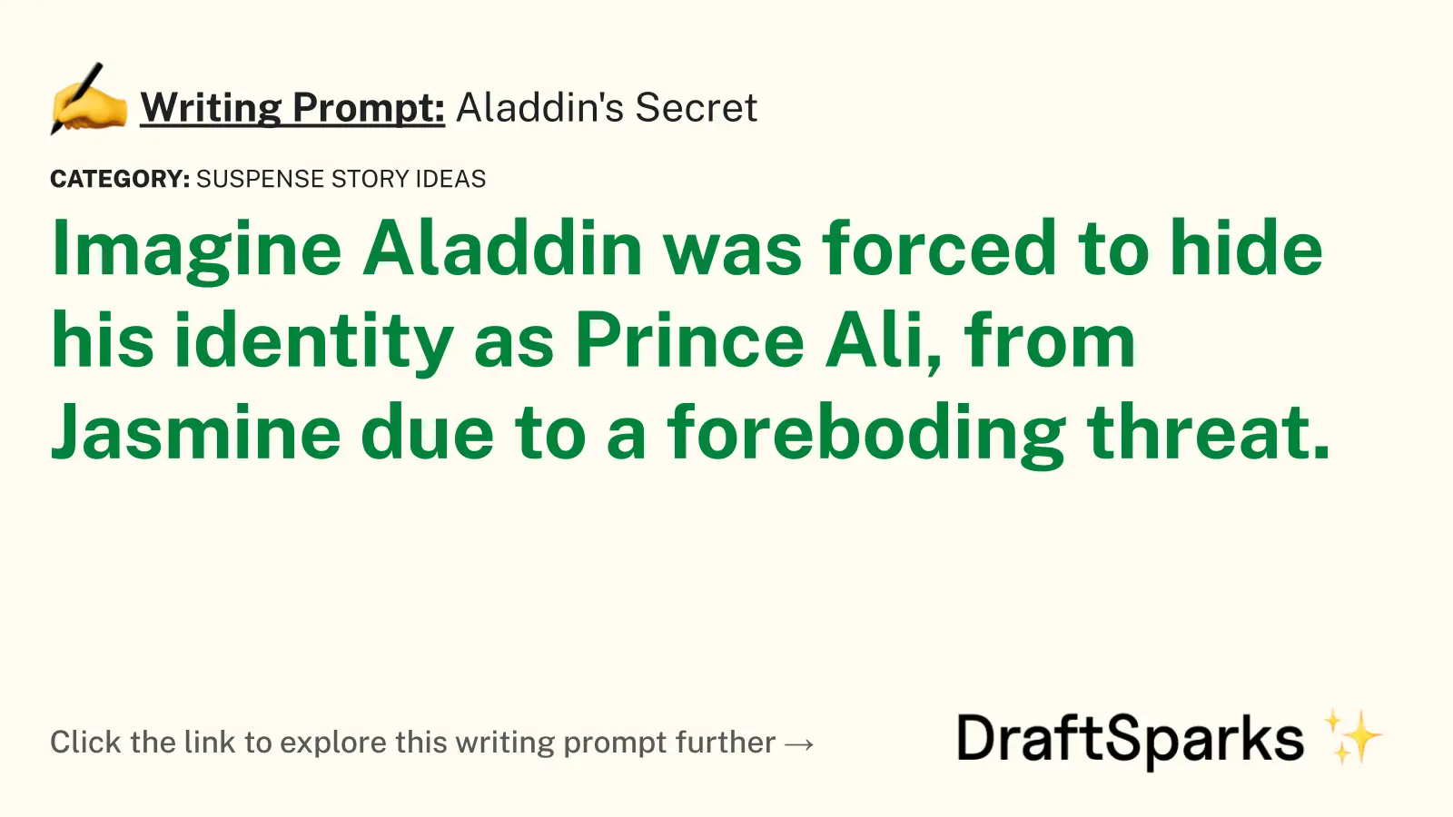 Aladdin’s Secret