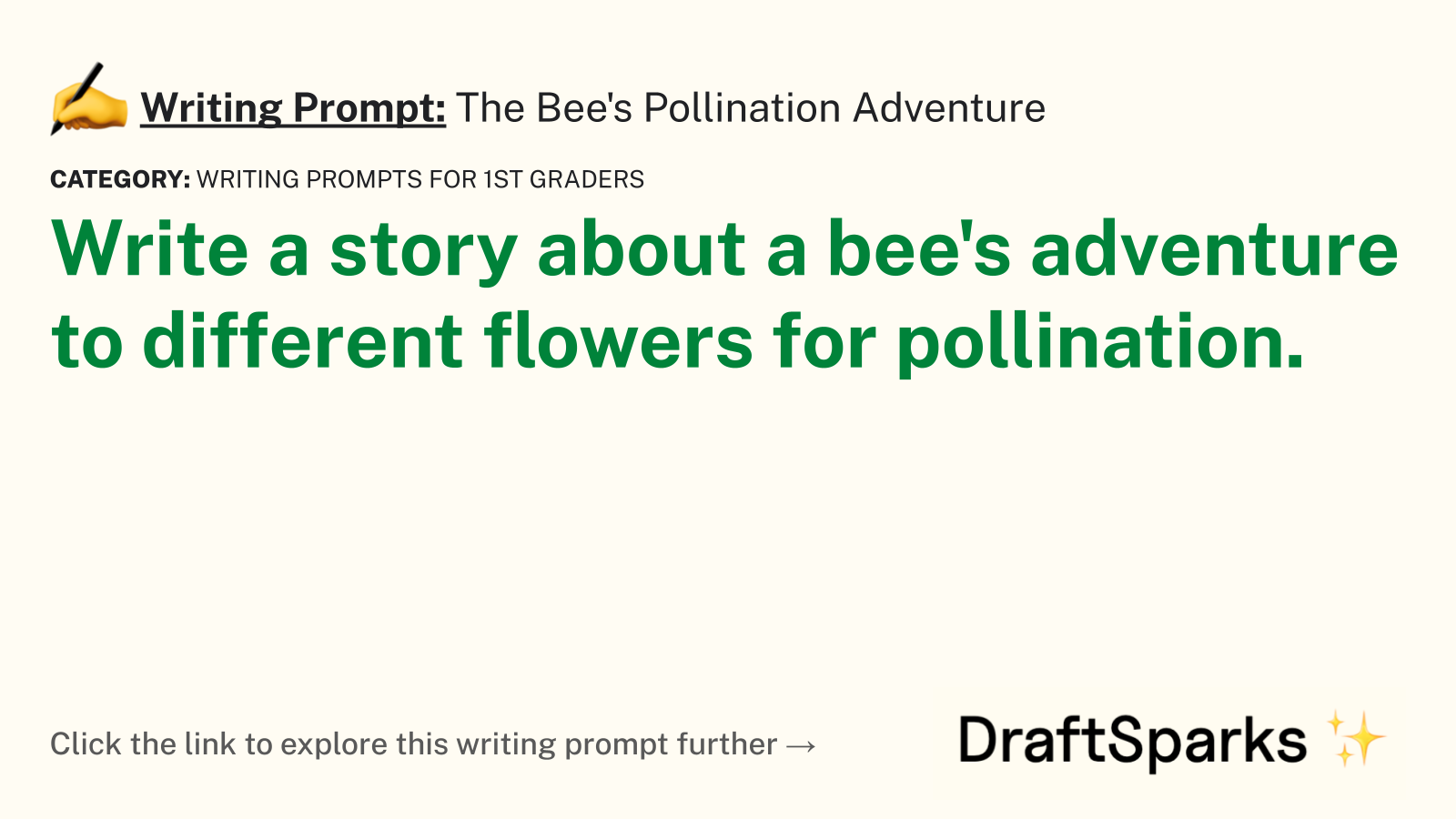 The Bee’s Pollination Adventure