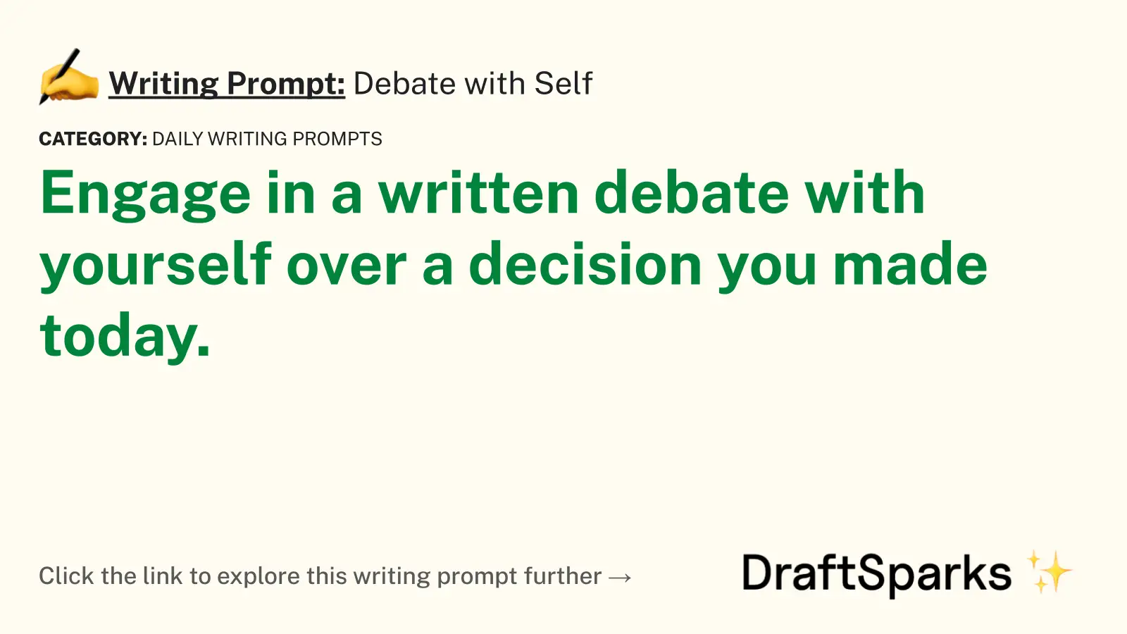 Debate with Self