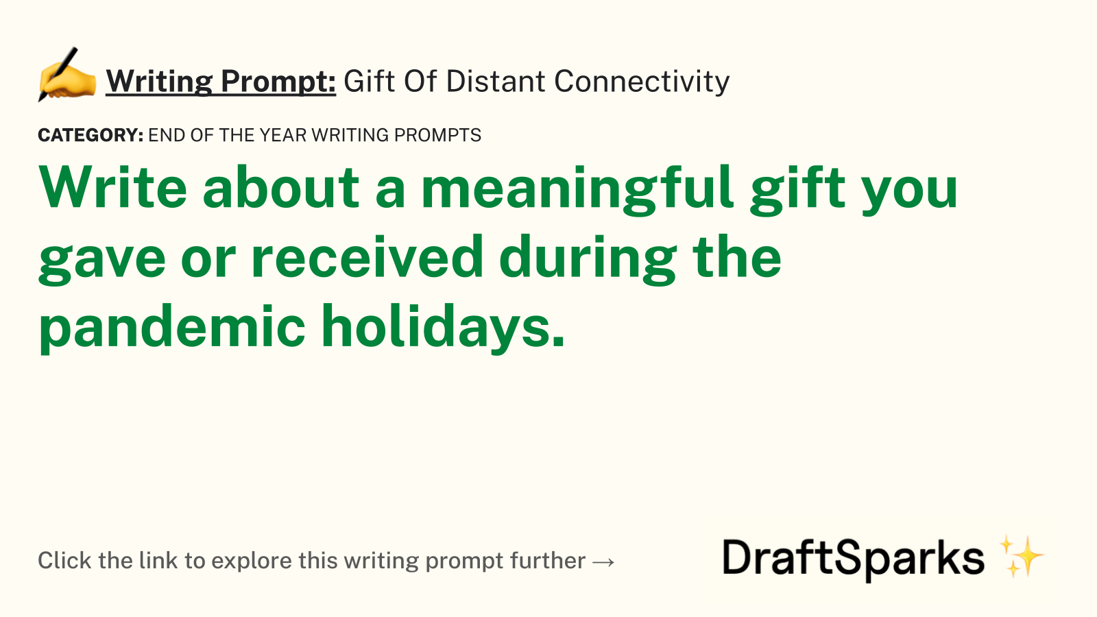Gift Of Distant Connectivity