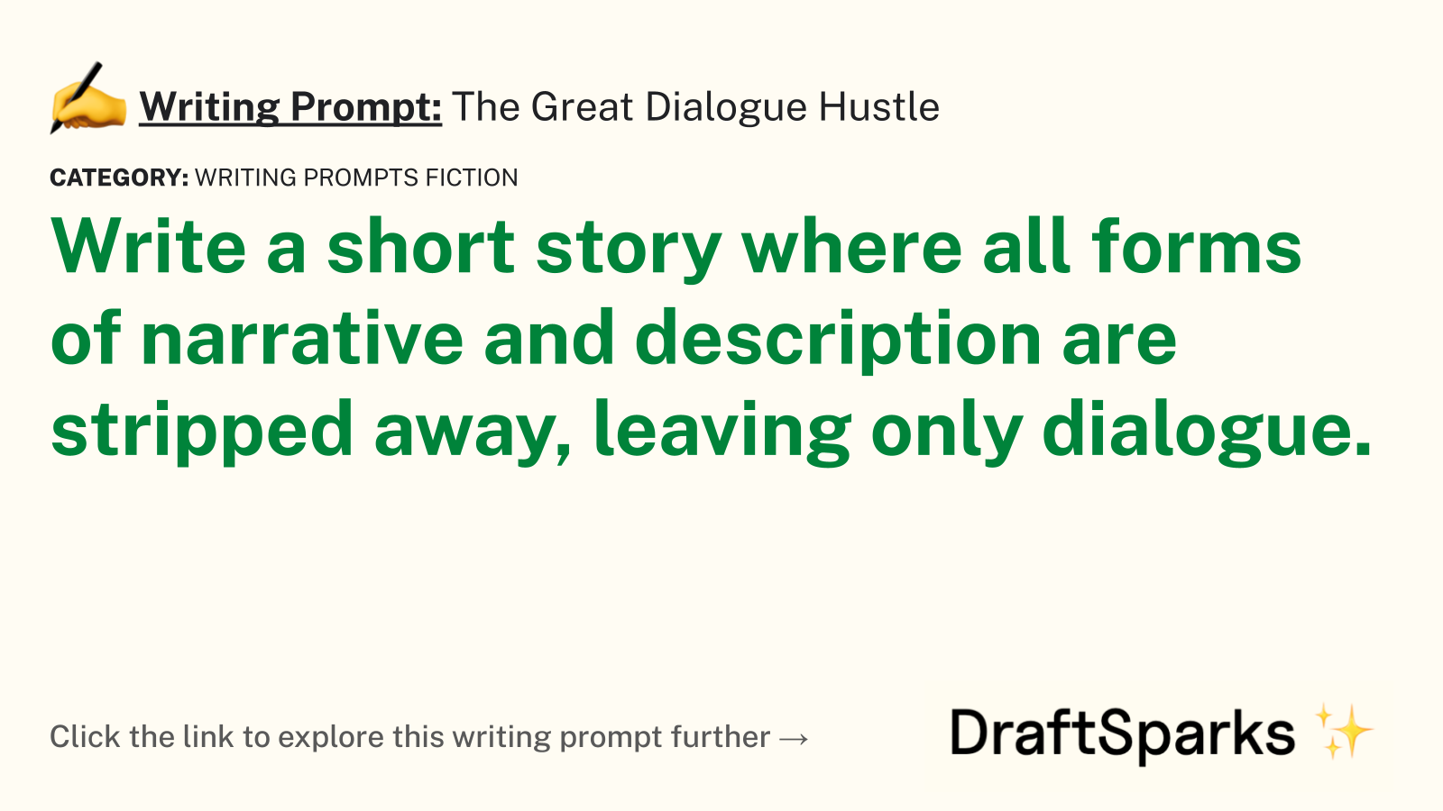 The Great Dialogue Hustle
