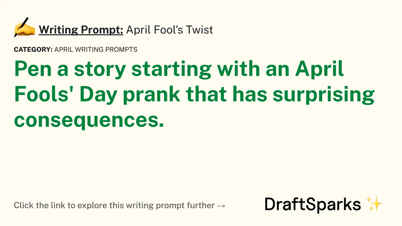 April Fool’s Twist