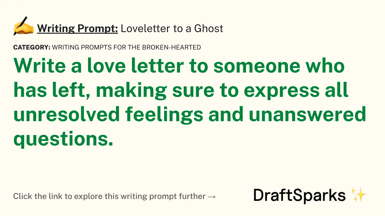 Loveletter to a Ghost