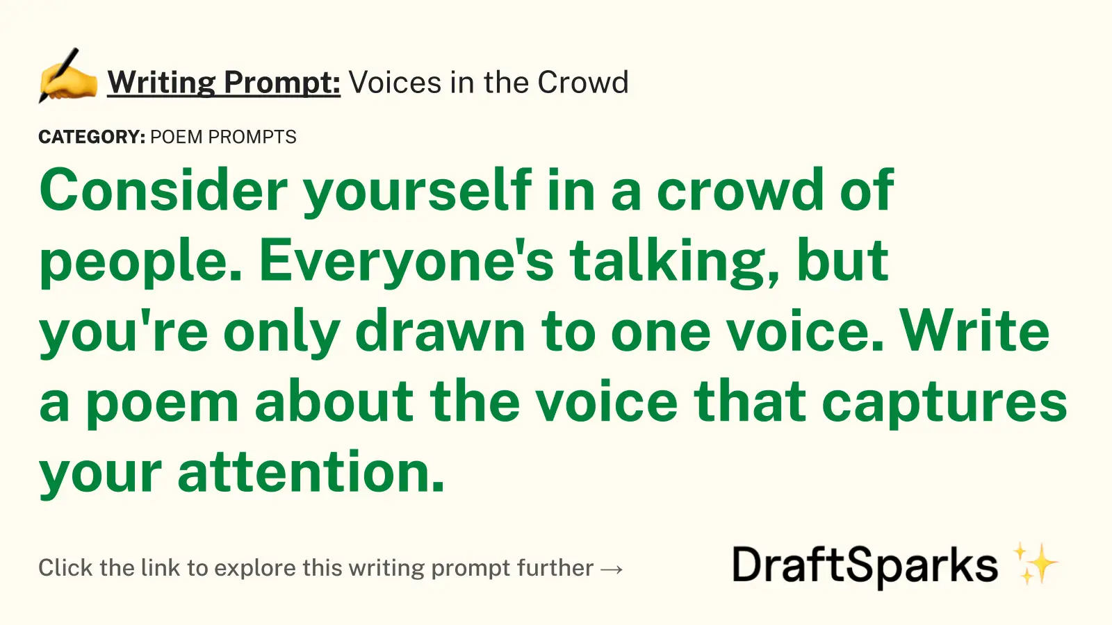 Voices in the Crowd