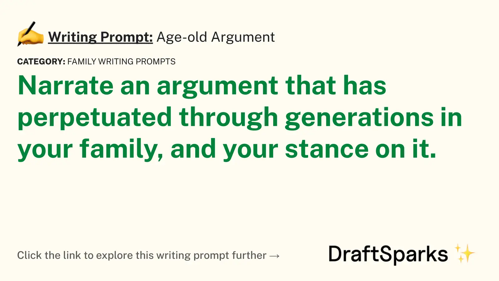 Age-old Argument