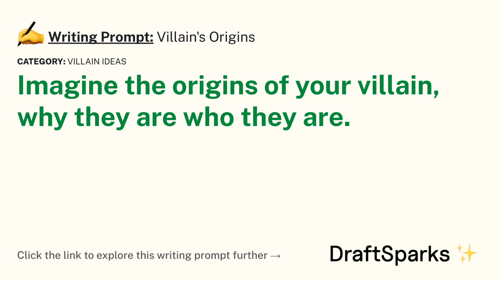Villain’s Origins