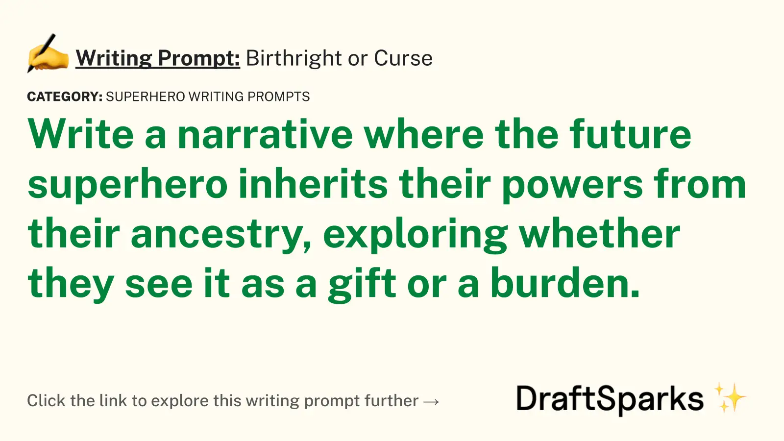 Birthright or Curse