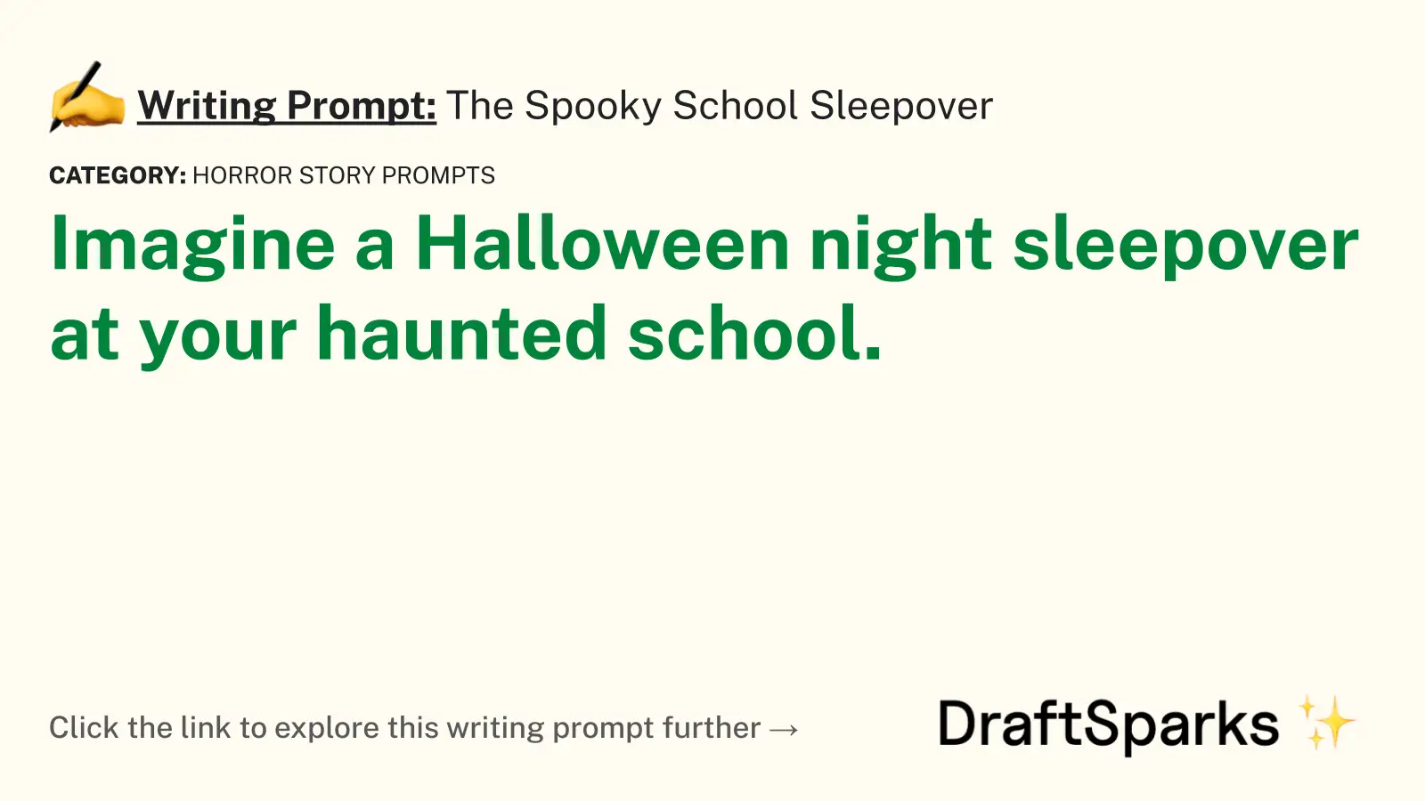 The Spooky School Sleepover
