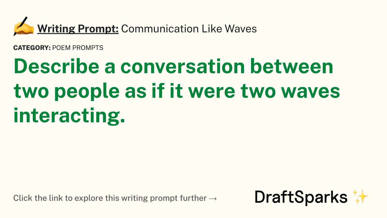 Communication Like Waves