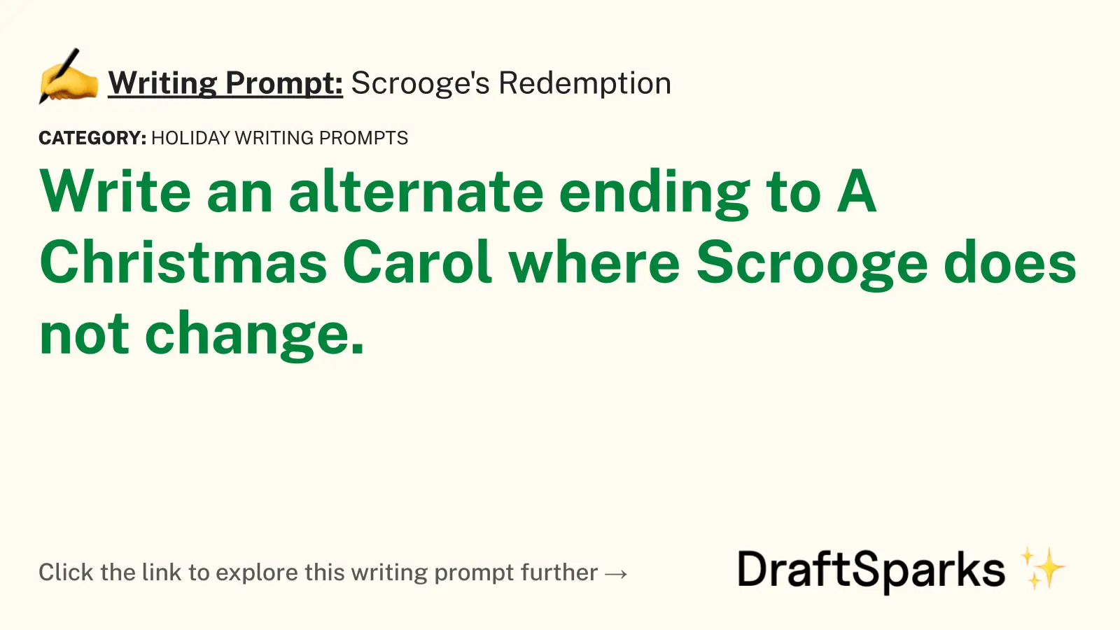 Scrooge’s Redemption