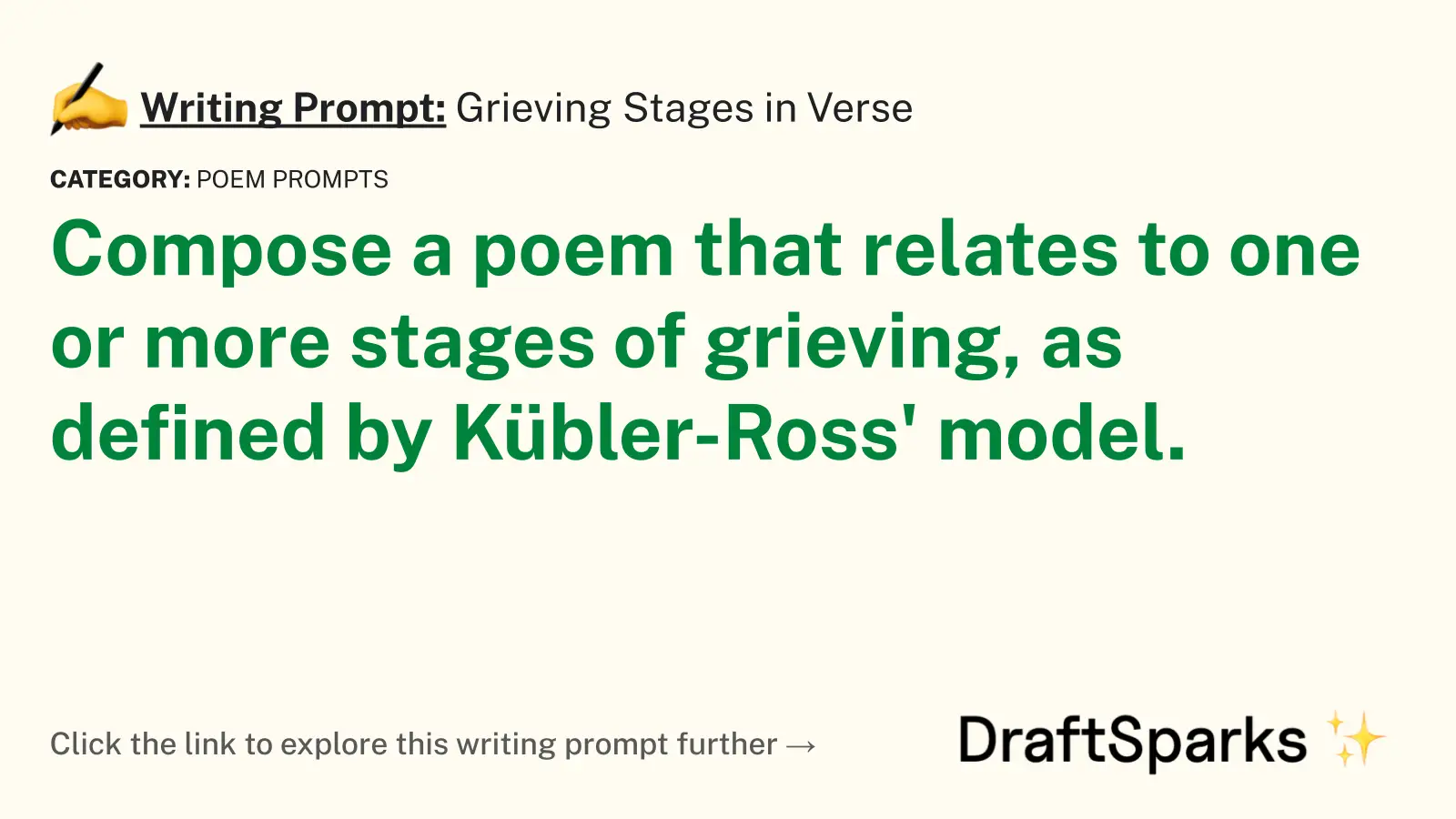 Grieving Stages in Verse