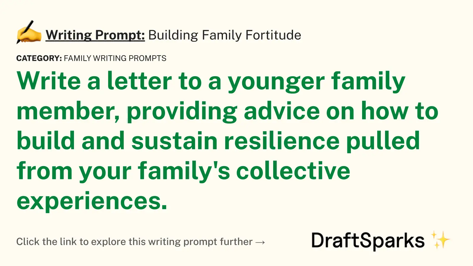 Building Family Fortitude