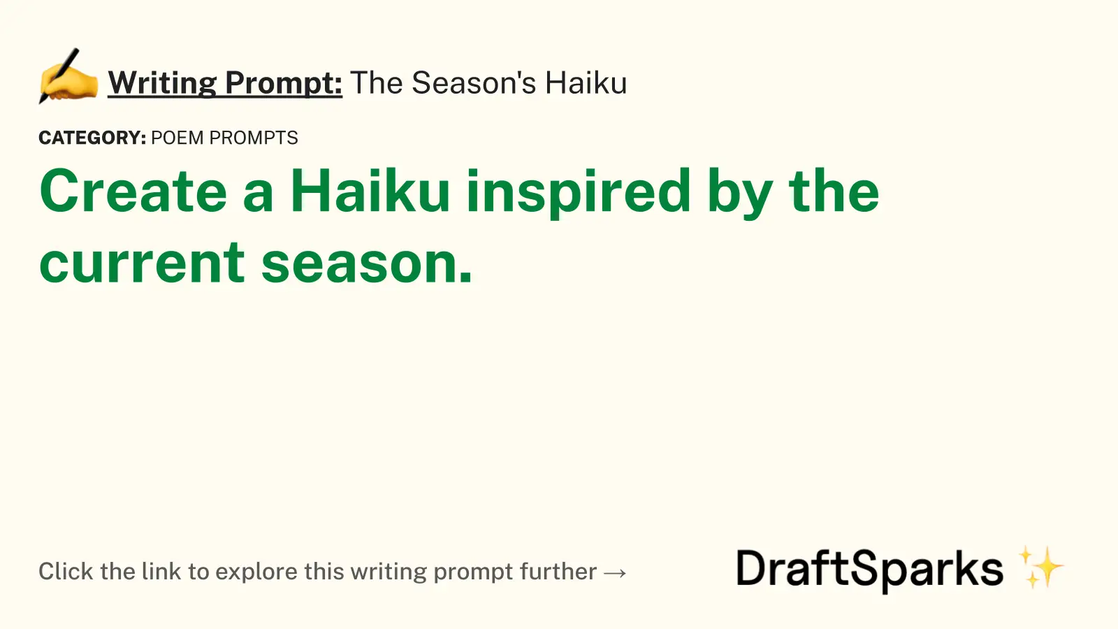 The Season’s Haiku