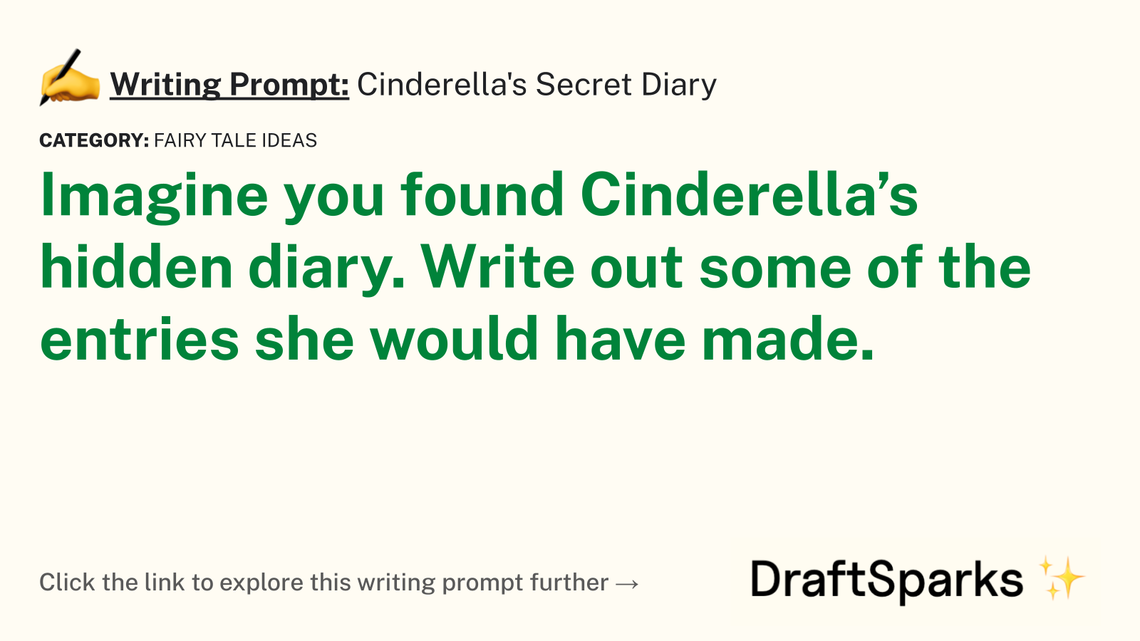 Cinderella’s Secret Diary