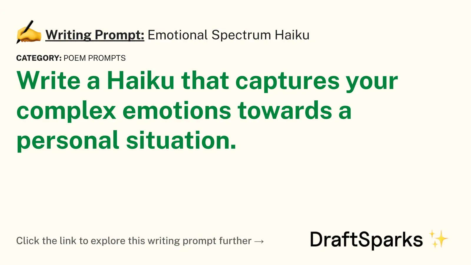 Emotional Spectrum Haiku
