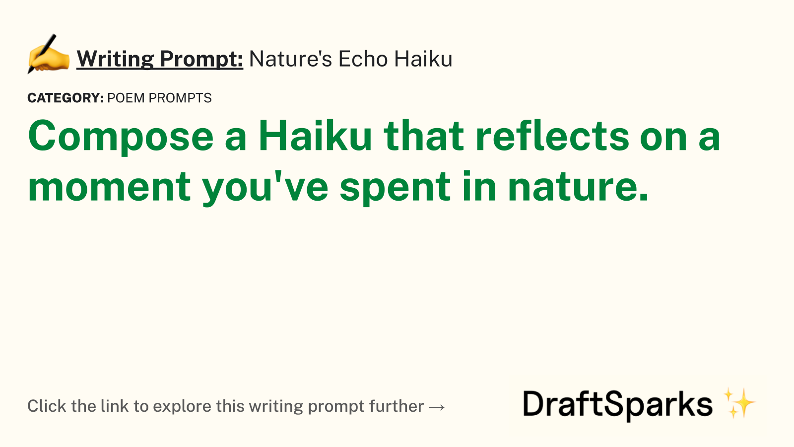 Nature’s Echo Haiku