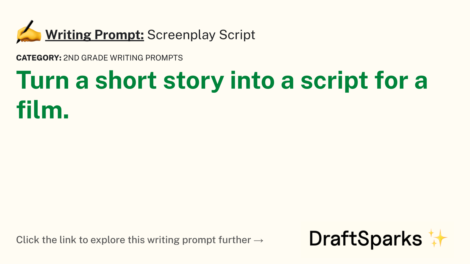 Screenplay Script