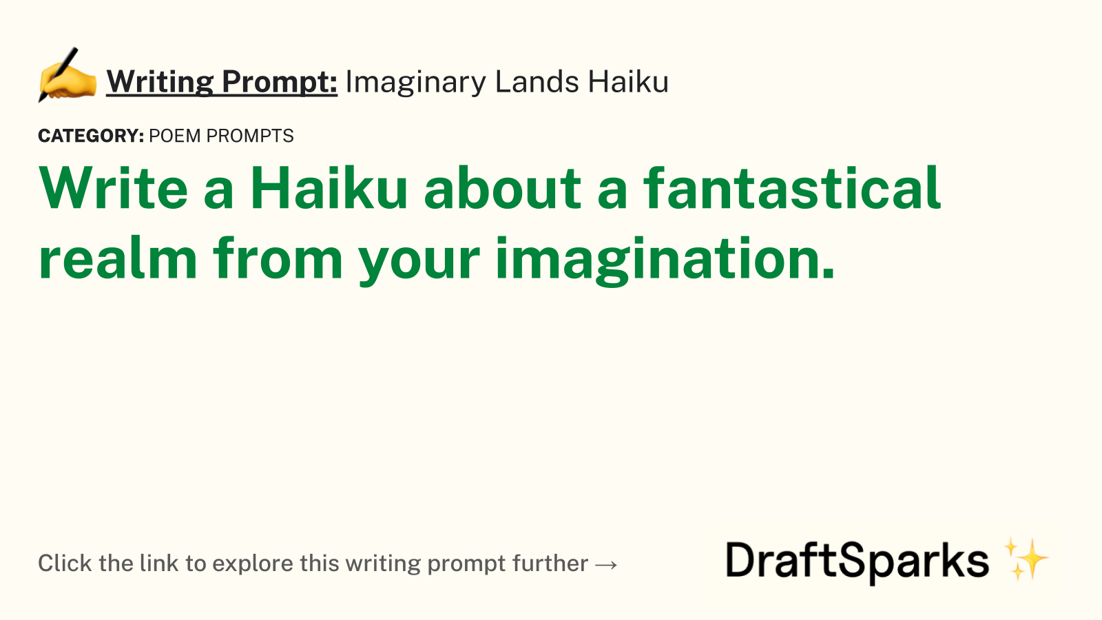 Imaginary Lands Haiku
