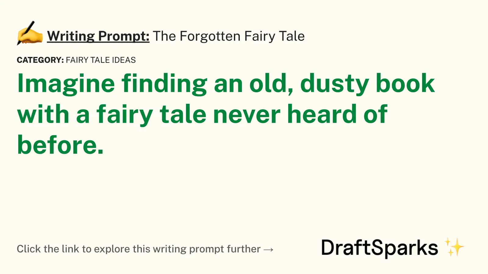 The Forgotten Fairy Tale
