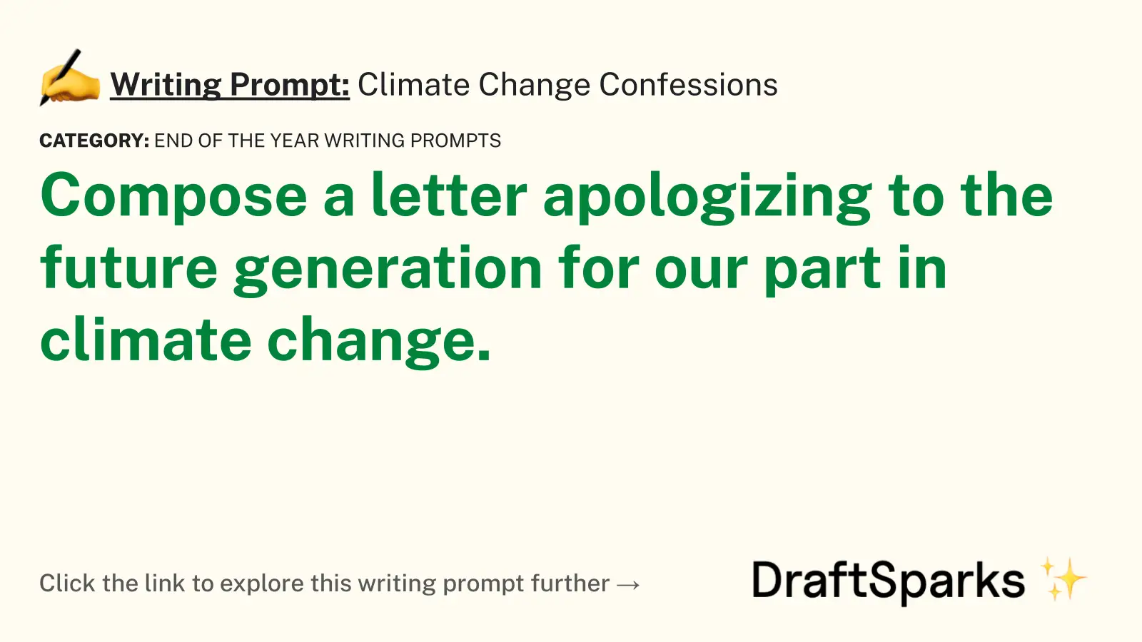 Climate Change Confessions