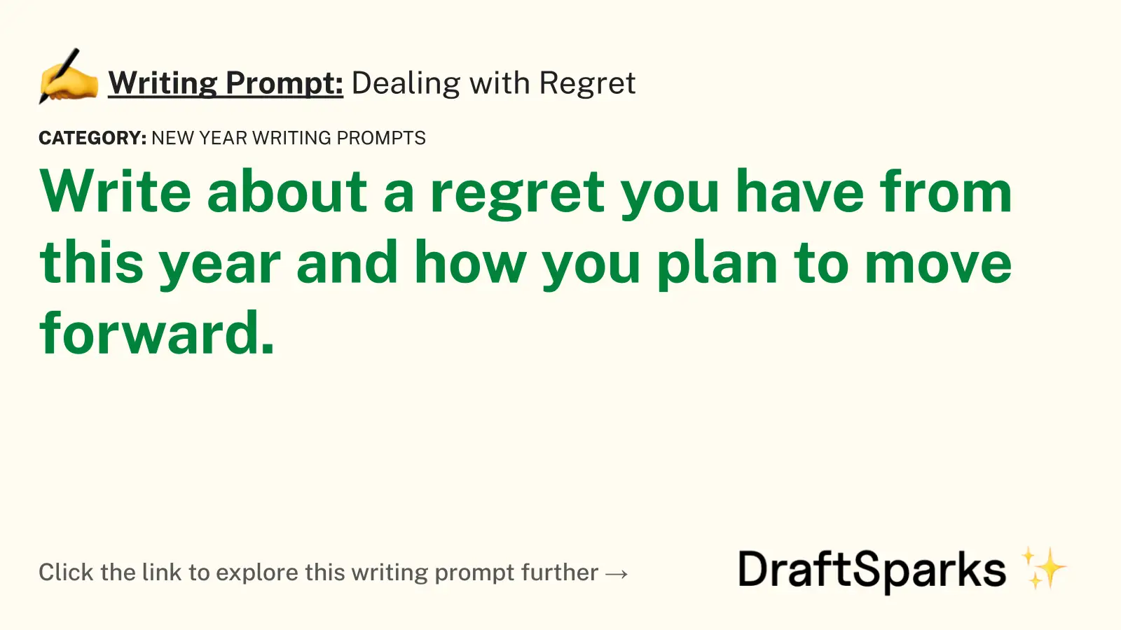 Dealing with Regret