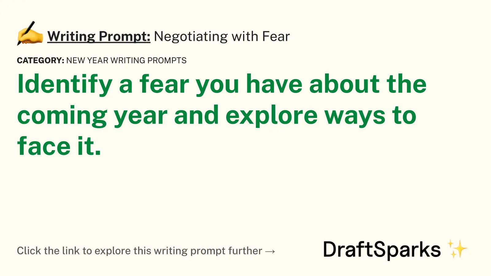 Negotiating with Fear