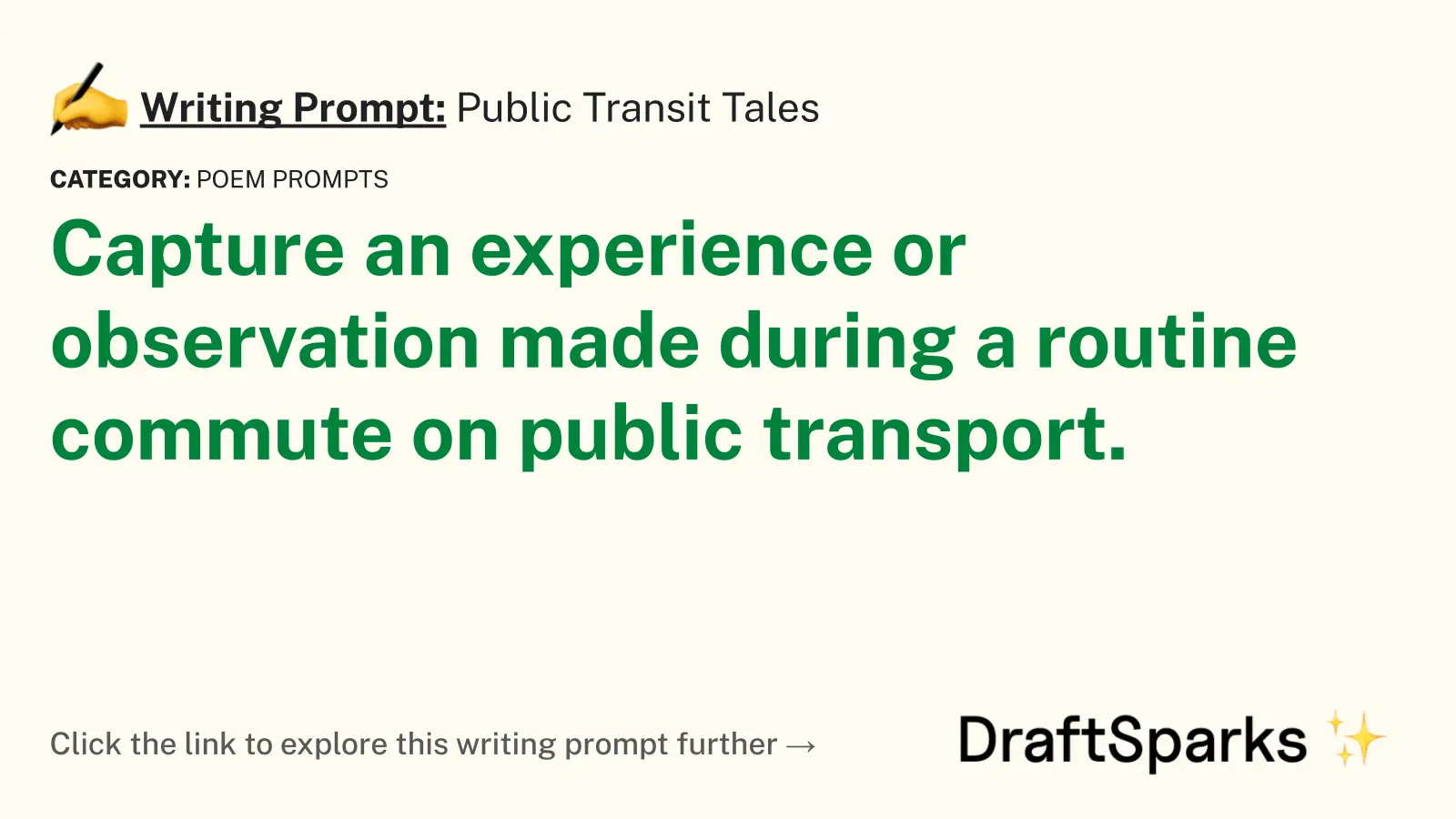 Public Transit Tales