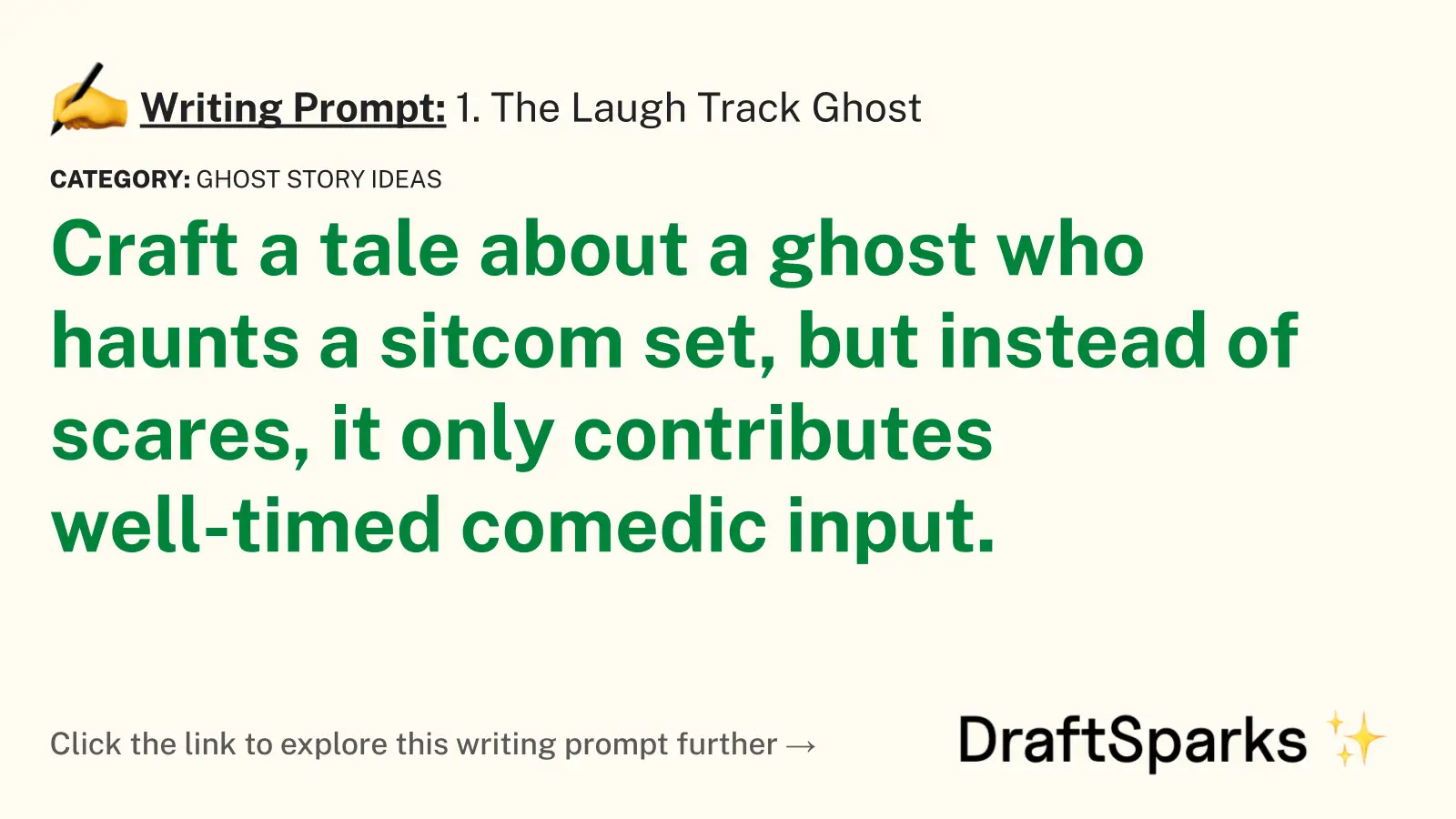 1. The Laugh Track Ghost