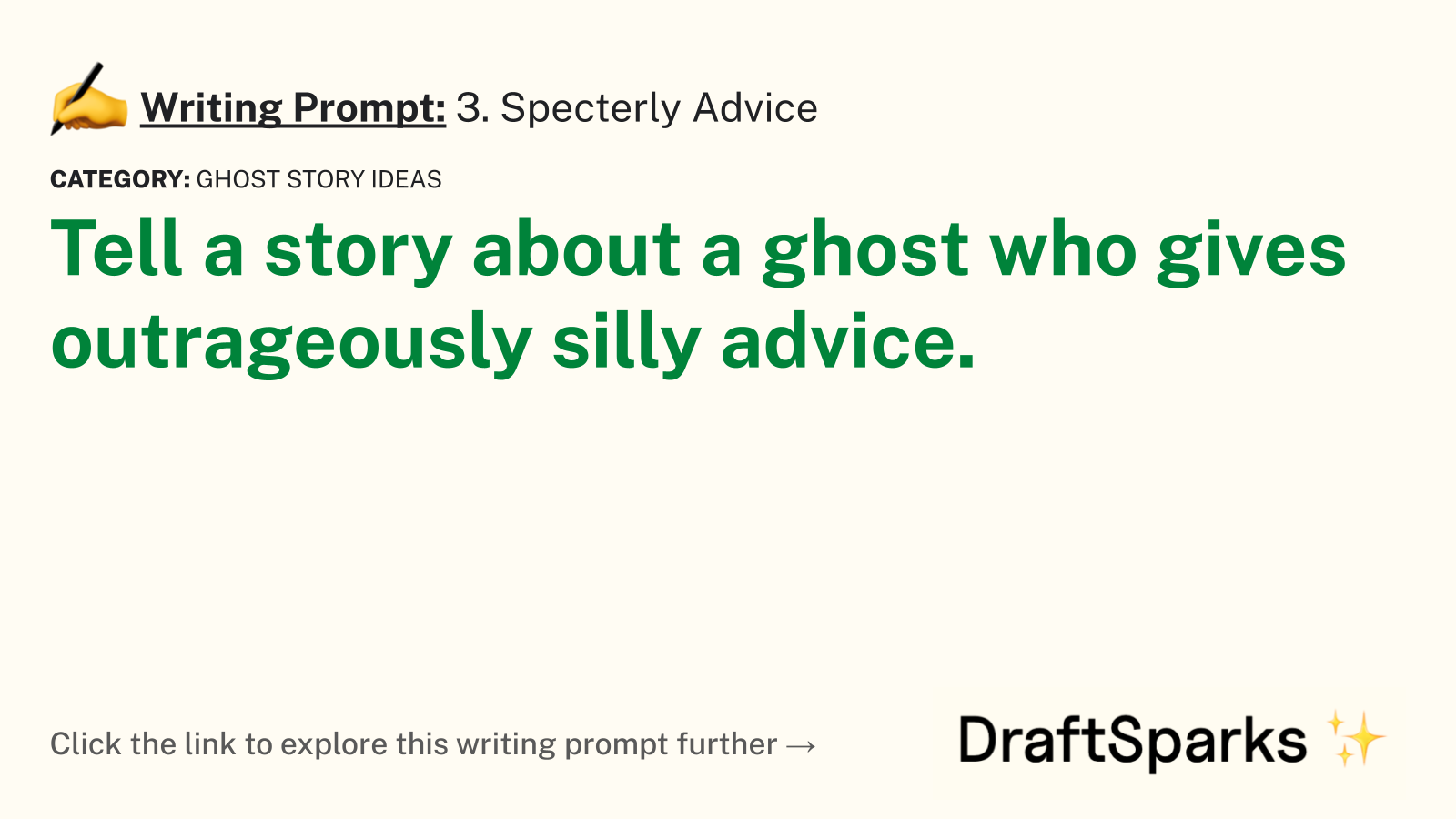 3. Specterly Advice