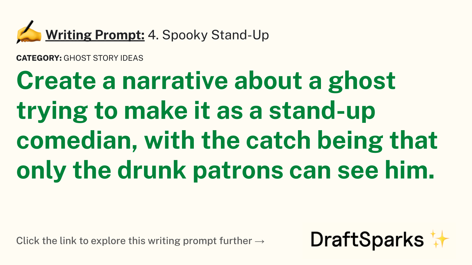 4. Spooky Stand-Up